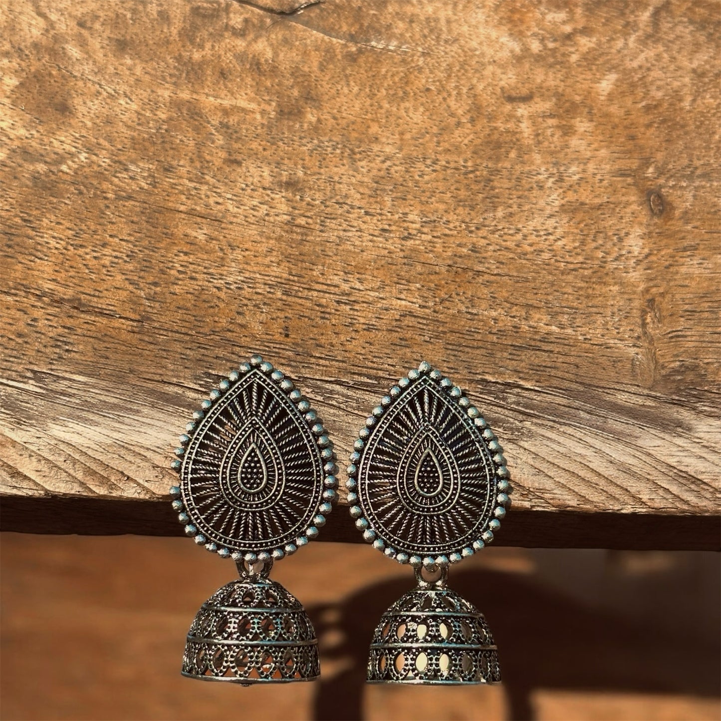 Antique silver Jhumkas