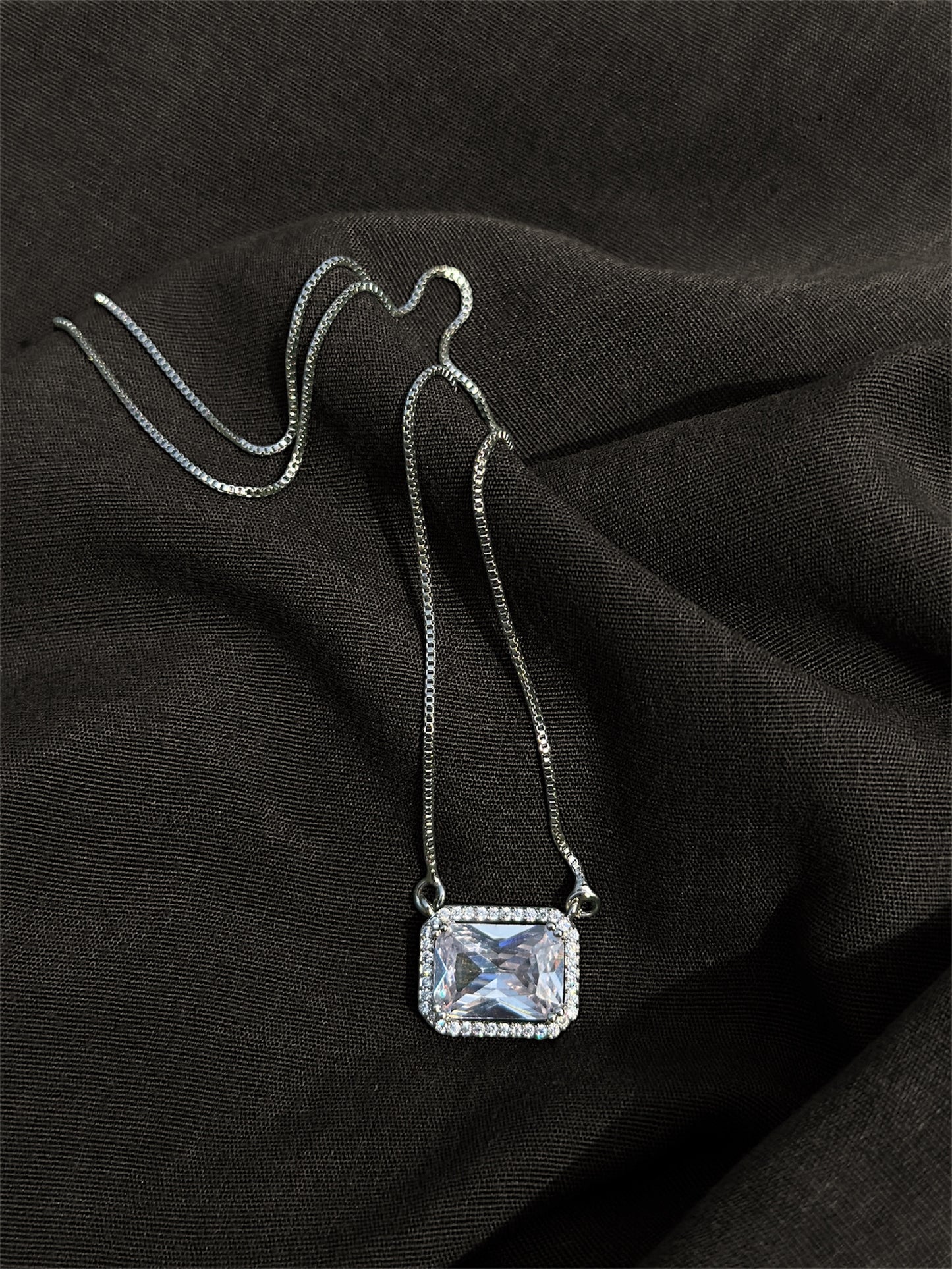 Radiant Emerald Pendant Necklace