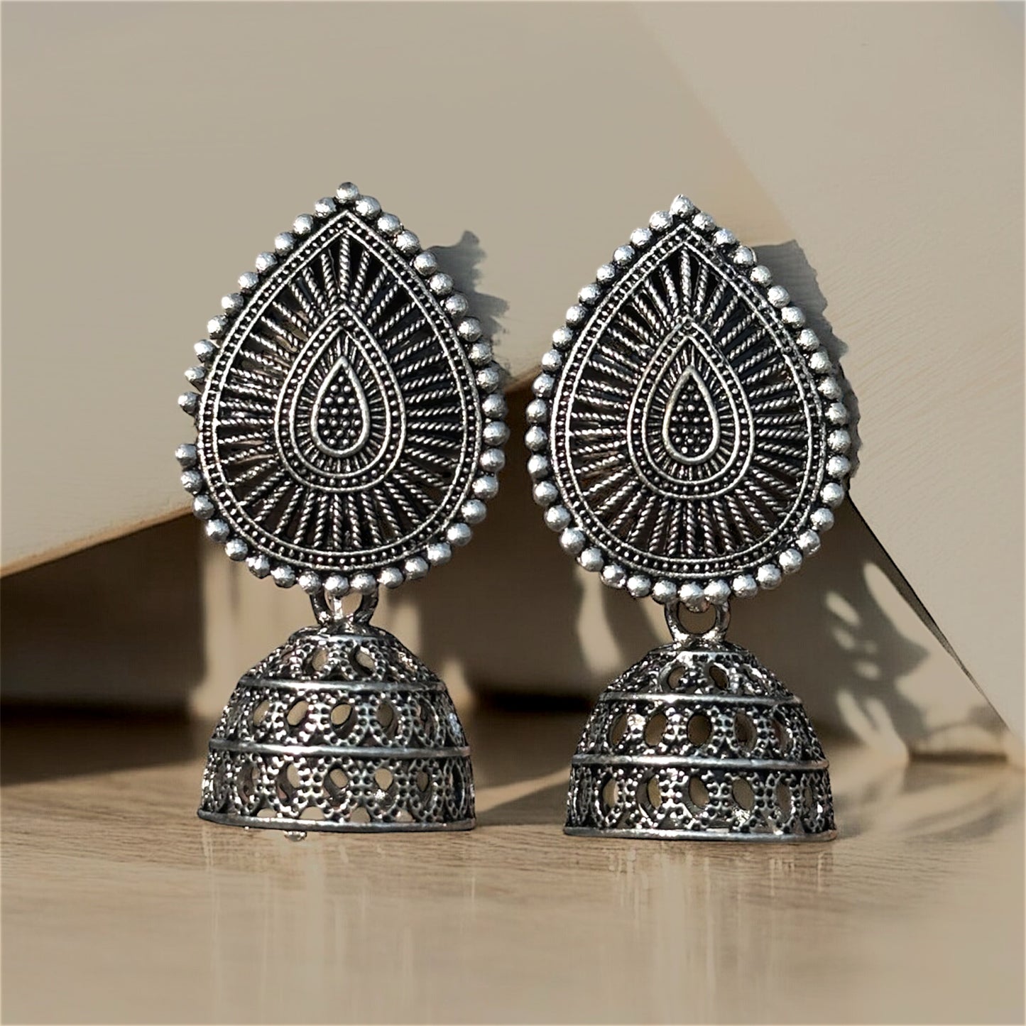 Antique silver Jhumkas