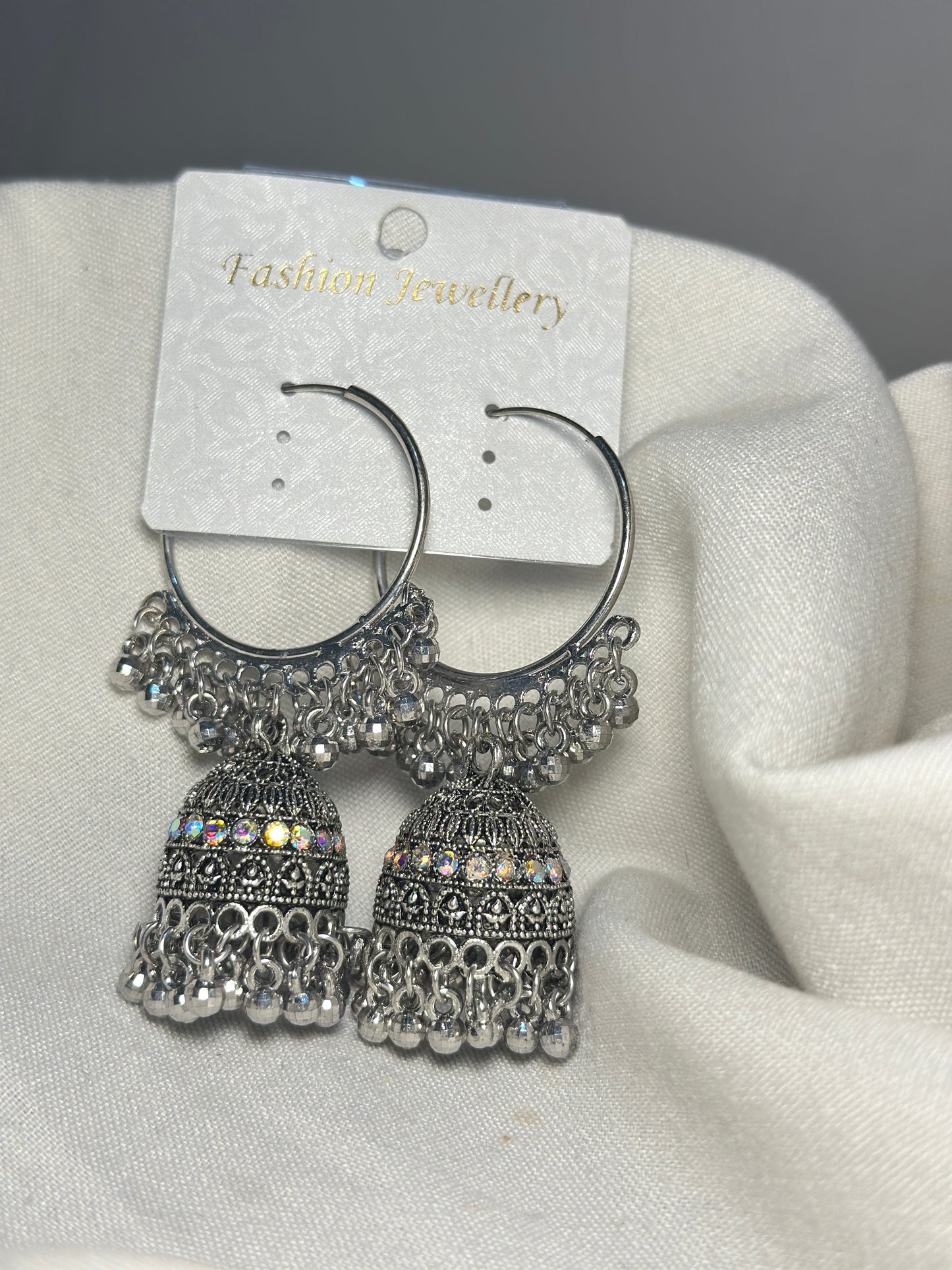 Silver Jhumka